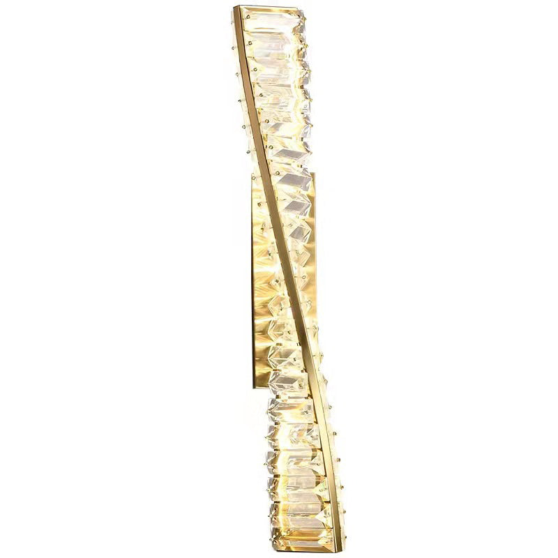 Modern Crystal Light Luxury Spiral Design LED Wall Sconce Lamp