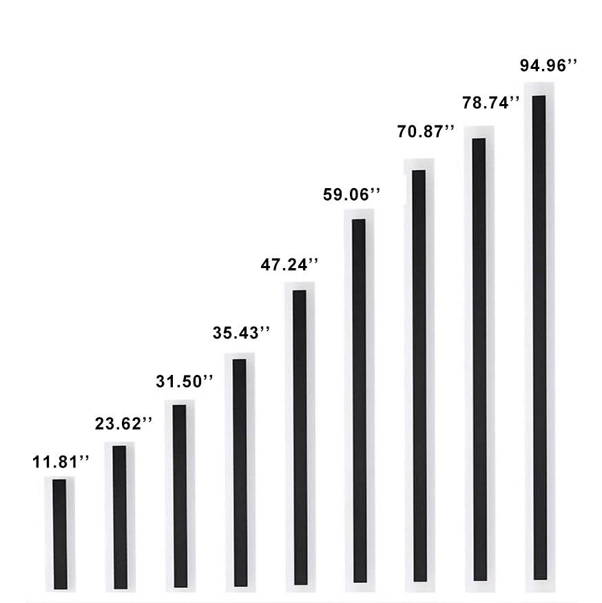 مصباح حائط خارجي مقاوم للماء مصنوع من الأكريليك LED بتصميم شريطي مستطيل بسيط مزود بمصباح واحد 