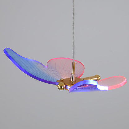 Nordic Colored Butterfly Acrylic LED Pendant Light