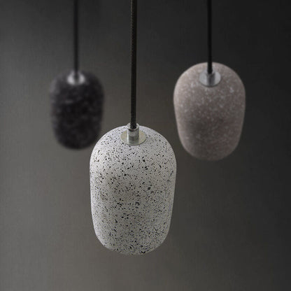 Modern Terrazzo Cylindrical LED Cement LED Pendant Light