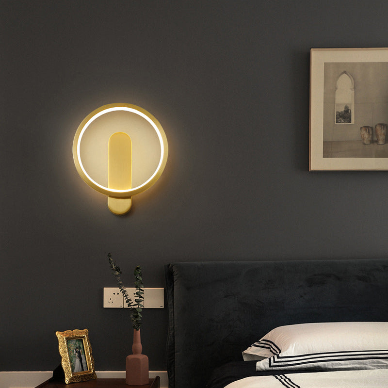 Creative Brass Circle LED Luxury Wall Sconce Lamp