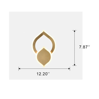 مصباح حائط LED حديث على شكل ورقة شجر، مزود بضوء واحد، وثلاثة ألوان قابلة للتغيير 