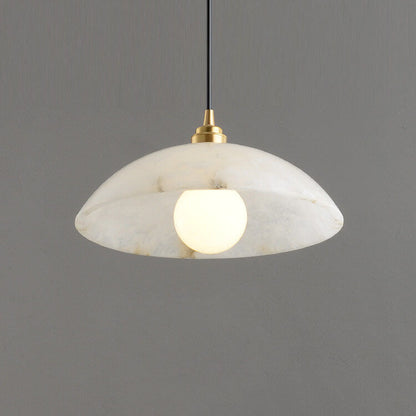 Nordic Spanish Marble Dome 1-Light Pendant Light