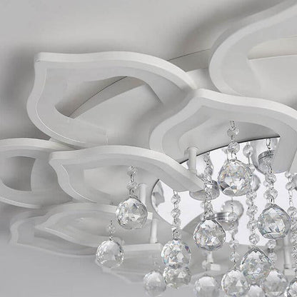 Modern Crystal Ball 20-Light Flower LED Flush Mount Lighting