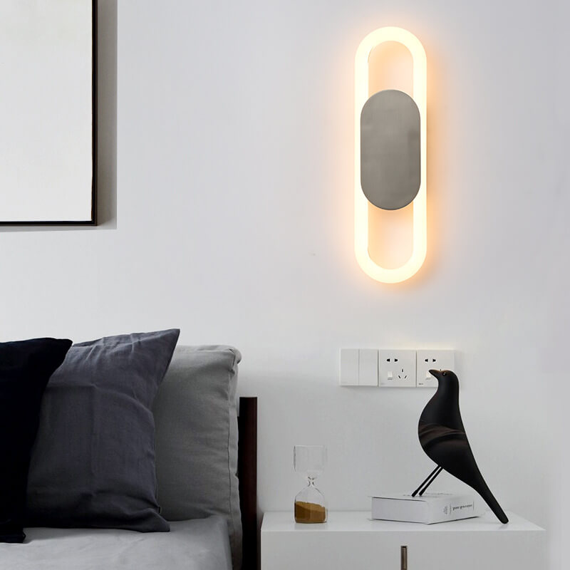 Modern Creative Oval Shape 1-Light LED Wall Sconce Lamps