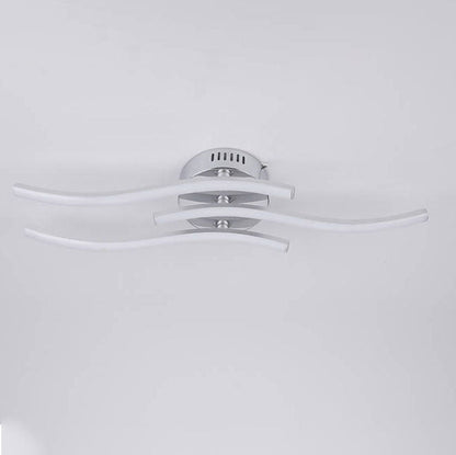 Simple Line Wave LED Semi-Flush Mount Ceiling Light