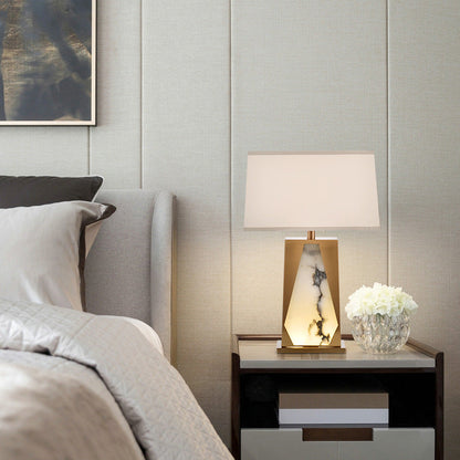 Modern Marble Natural Texture 1-Light Table Lamp