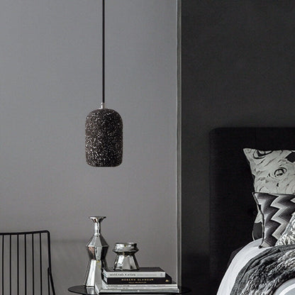 Modern Terrazzo Cylindrical LED Cement LED Pendant Light