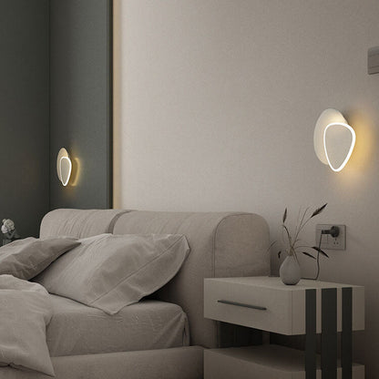 Simple 1-Light LED Round Rounded Triangle Armed Sconce Lamp