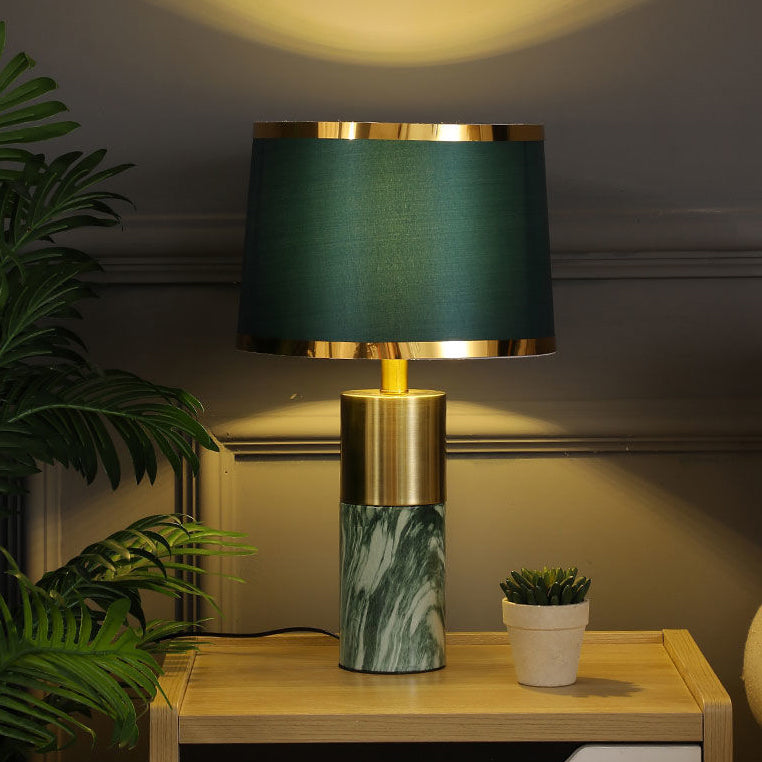 Nordic Fabric Column 1-Light Dimmer Touch Table Lamp