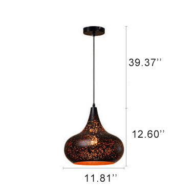 Industrial Rust Iron 1-Light Pendant Light 7 Design