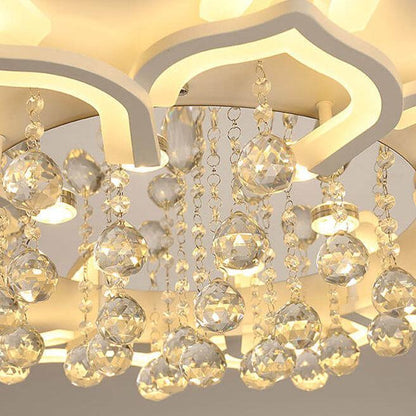 Modern Crystal Ball 20-Light Flower LED Flush Mount Lighting