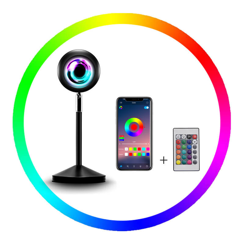 Sunset Lamp APP Control Sunset Projection Lamp 16 RGB 180 Degree Rotation Floor Lamps