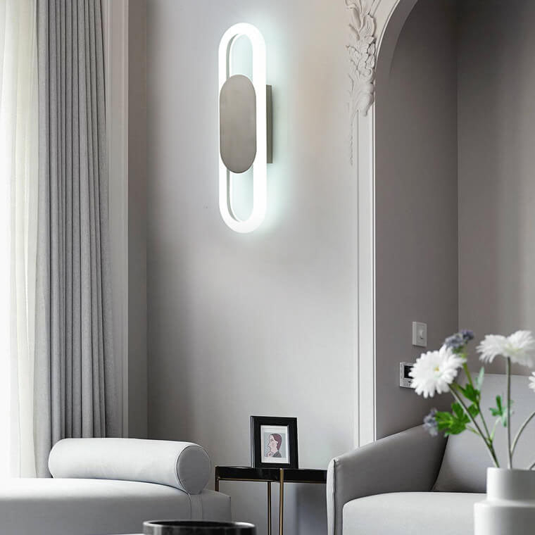 Modern Creative Oval Shape 1-Light LED Wall Sconce Lamps