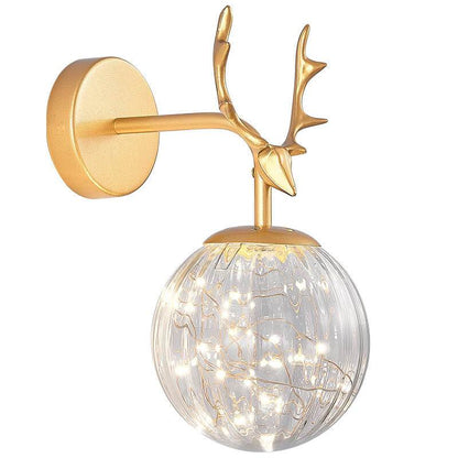 Modern Antler Glass Ball LED Wall Sconce Lamps