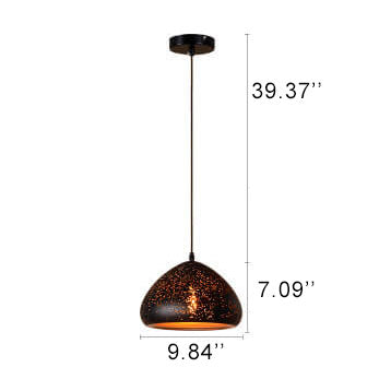 Industrial Rust Iron 1-Light Pendant Light 7 Design