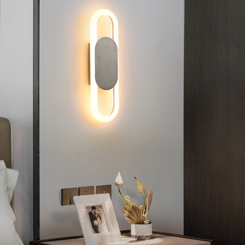 Modern Creative Oval Shape 1-Light LED Wall Sconce Lamps