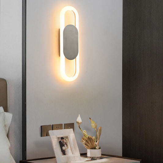 Modern Creative Oval Shape 1-Light LED Wall Sconce Lamps