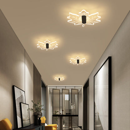 مصباح حائط LED إبداعي على شكل ورقة القيقب من الأكريليك بتصميم آرت ديكو الحديث