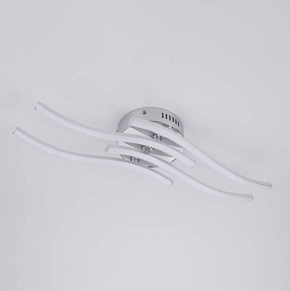 Simple Line Wave LED Semi-Flush Mount Ceiling Light