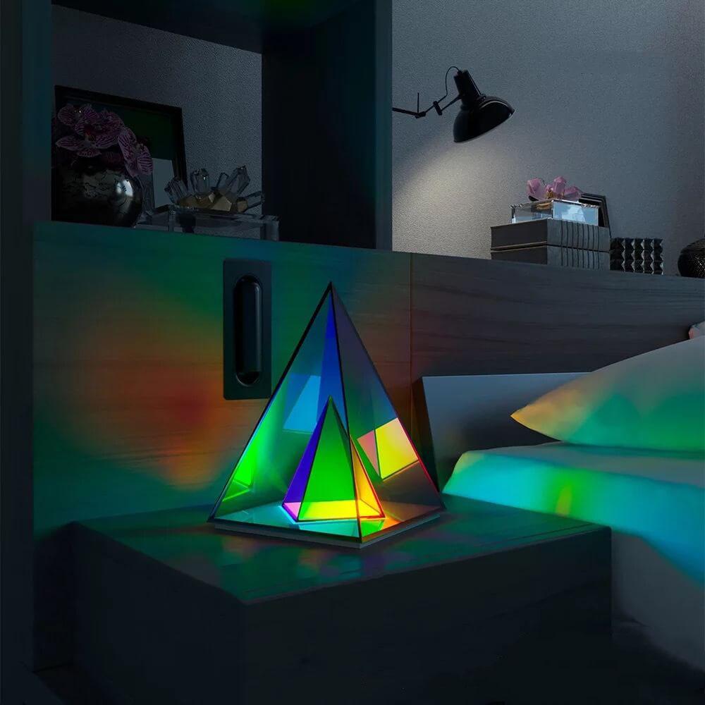 Magic Cube Box Triangle Acrylic Color LED Table Lamp