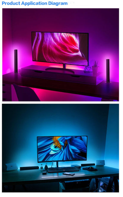 Creative Long Strip RGB 1-Light LED Table Lamp