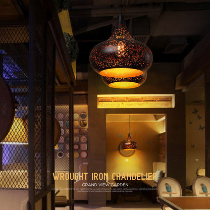 Industrial Rust Iron 1-Light Pendant Light 7 Design