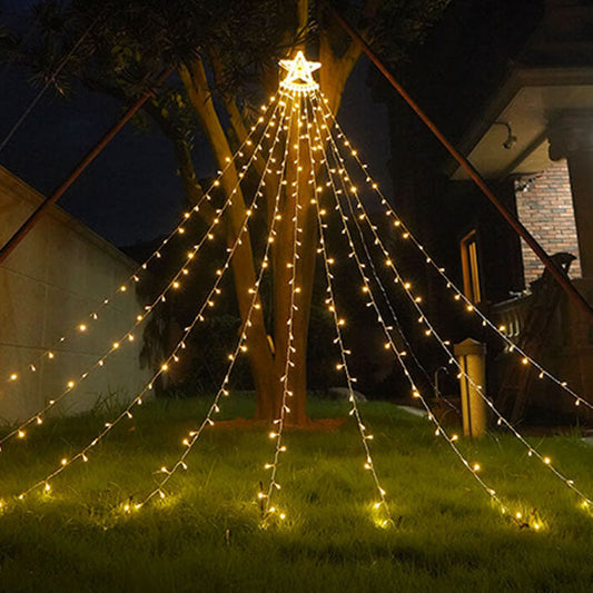 Sternenwasserfall-Lichterkette, Weihnachts-Meteor-Lichterkette, LED-Lichterkette 