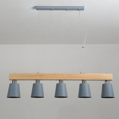 Modern Wooden Nordic Barrel 3/5-Light