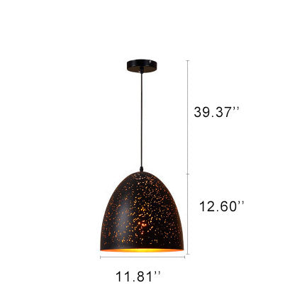 Industrial Rust Iron 1-Light Pendant Light 7 Design