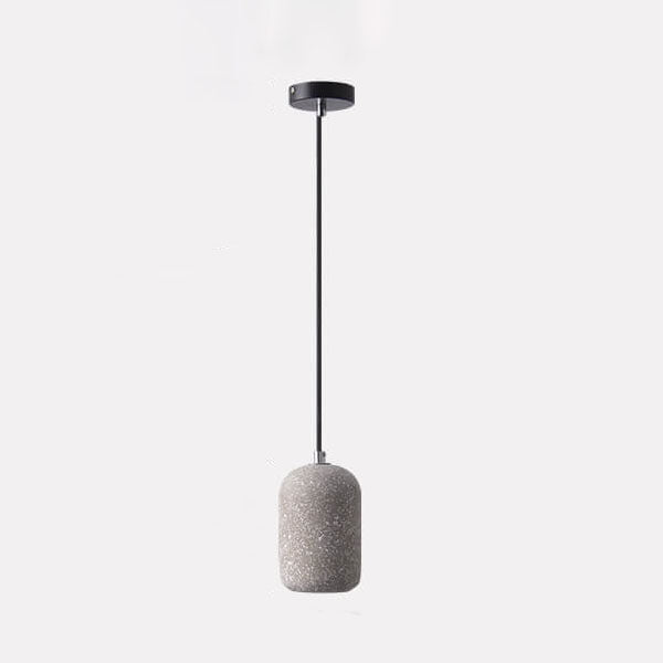 Modern Terrazzo Cylindrical LED Cement LED Pendant Light