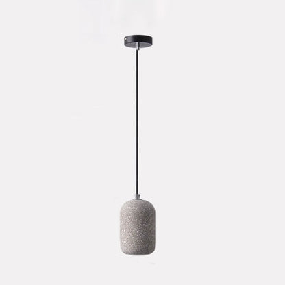 Modern Terrazzo Cylindrical LED Cement LED Pendant Light
