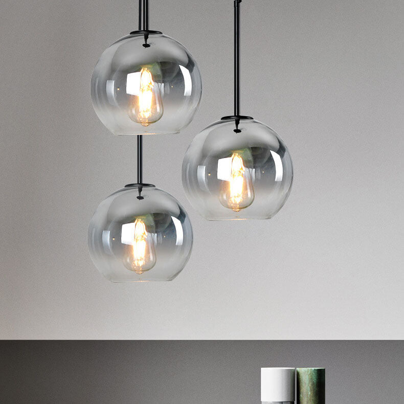 Nordic Gradient Glass 1-Light Globe Pendant Light