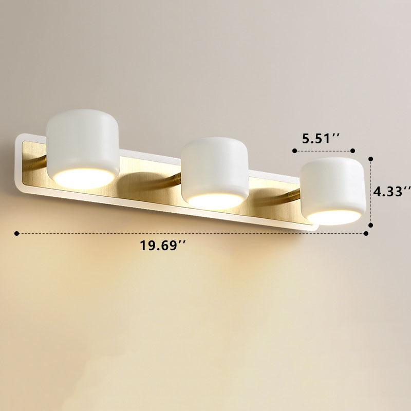 مصباح حائطي أمامي بمرآة LED بتصميم أسطواني عصري 