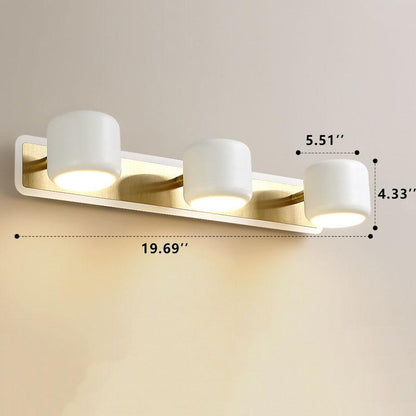 مصباح حائطي أمامي بمرآة LED بتصميم أسطواني عصري 