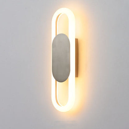 Modern Creative Oval Shape 1-Light LED Wall Sconce Lamps