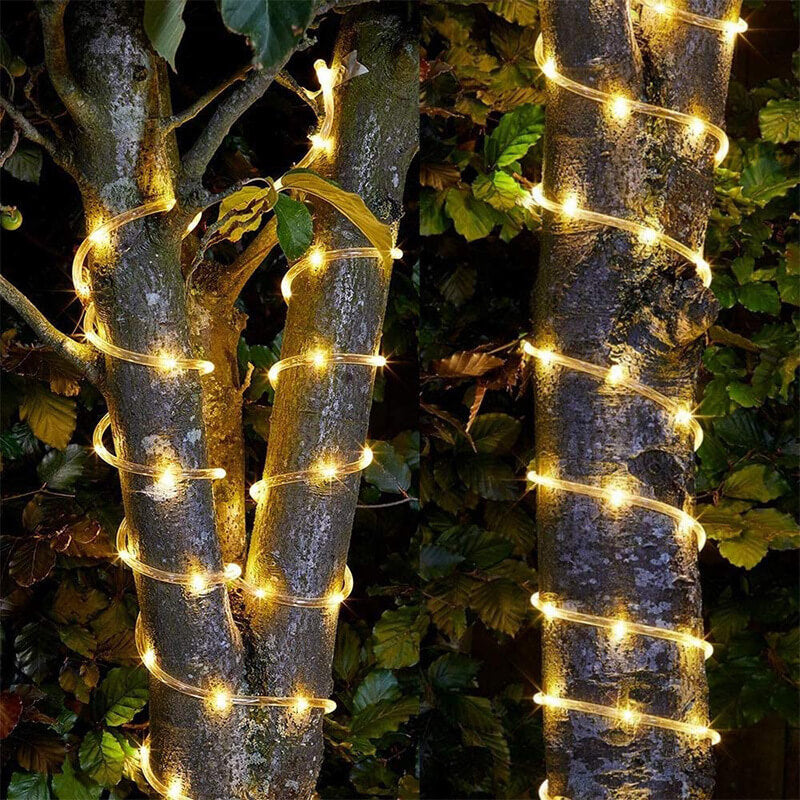 LED Solar String Fairy Lights Waterproof Copper Wire Outdoor Tube Fairy Lights