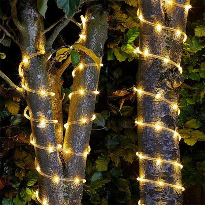 LED Solar String Fairy Lights Waterproof Copper Wire Outdoor Tube Fairy Lights