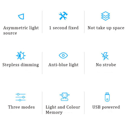 Computer Laptop Monitor Anti Blue Light E-Reading LED USB  Screen Lamp