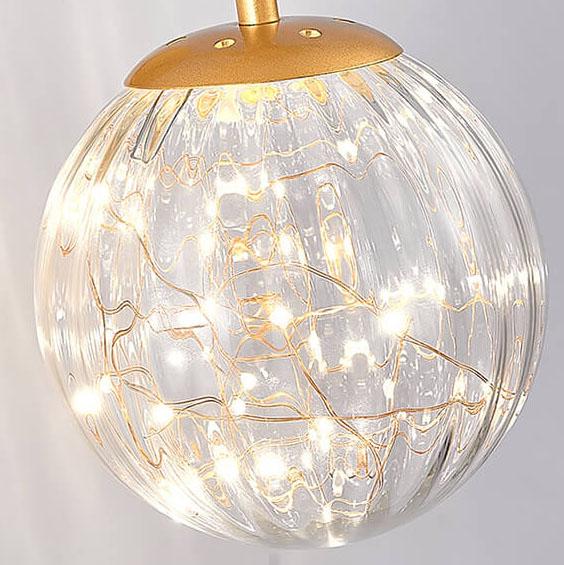 Modern Antler Glass Ball LED Wall Sconce Lamps