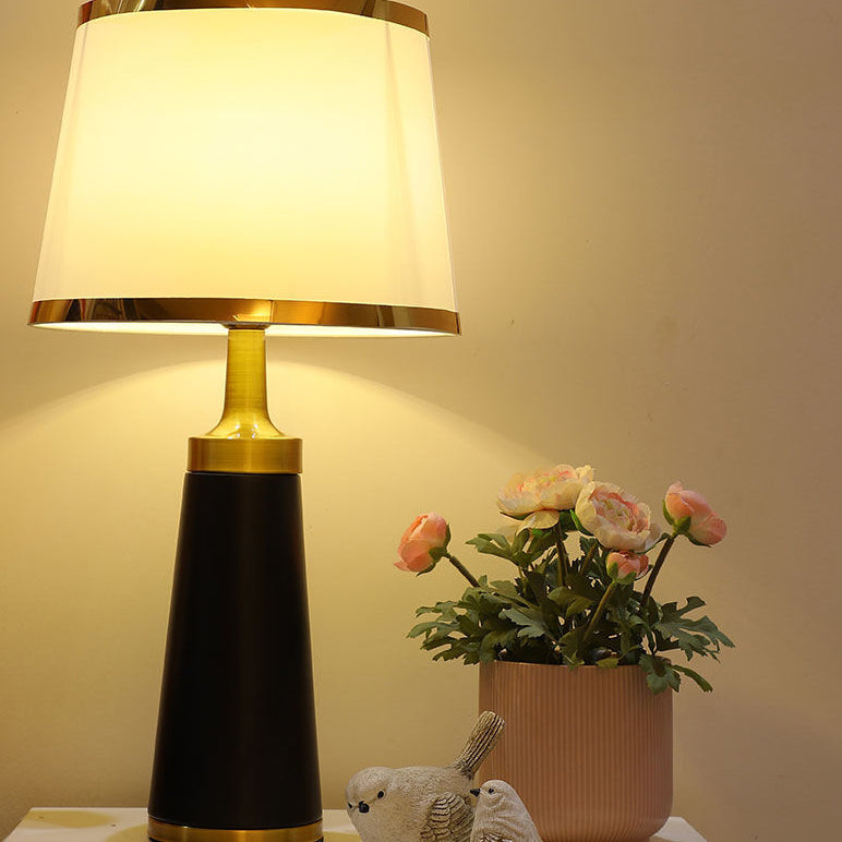 Nordic Fabric Column 1-Light Dimmer Touch Table Lamp