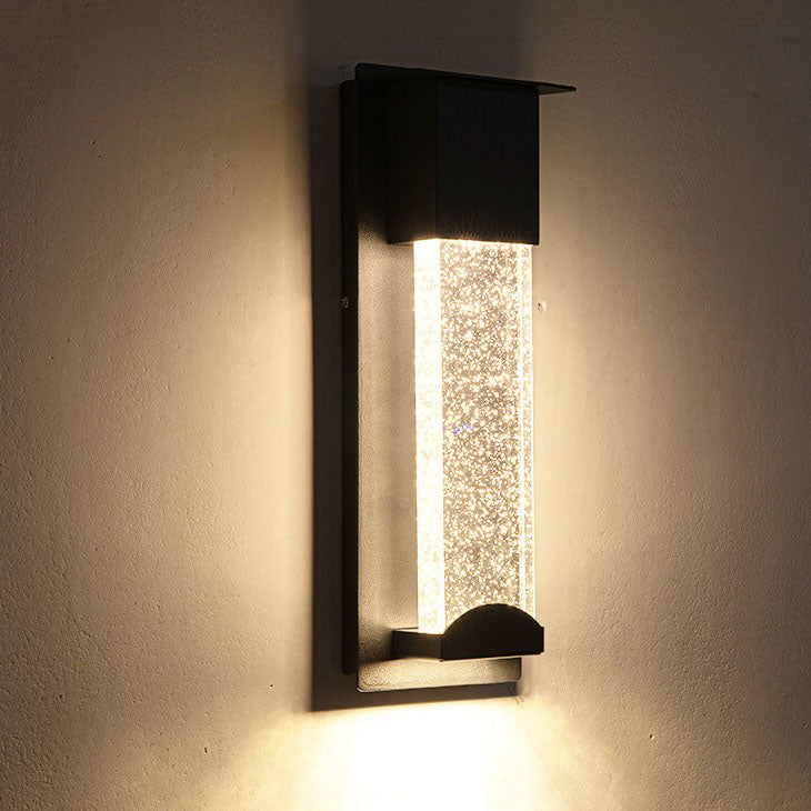 Modern Outdoor Waterproof LED Induction Crystal Outdoor Wall Sconce Lamps