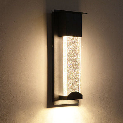 Modern Outdoor Waterproof LED Induction Crystal Outdoor Wall Sconce Lamps