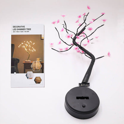 Bonsai Tree Light Plum Blossom Light Remote Control Small Led Table Lamps