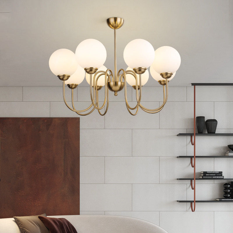 Modern Minimalist Vintage Round Ball 3/5/6/8-Light Island Light Chandelier