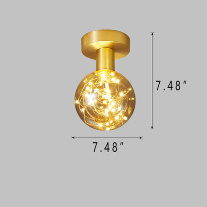 مصباح LED مدمج بتصميم جيبسوفيلا نحاسي بالكامل من نورديك 