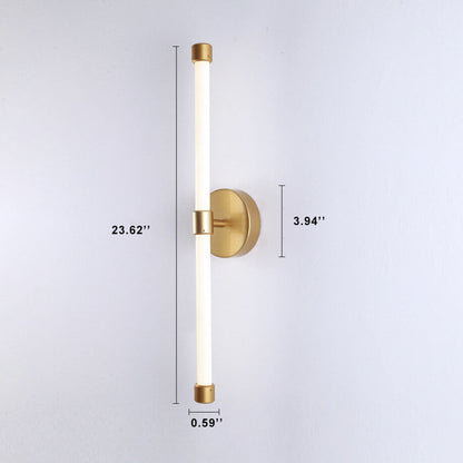 Modern Minimalist Tube Acrylic 1-Light LED Wall Sconce Lamp