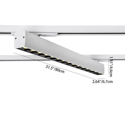 Adjustable Aluminum LED Track Light - Minimalist Linear Semi-Flush Mount Ceiling Light For Home Office