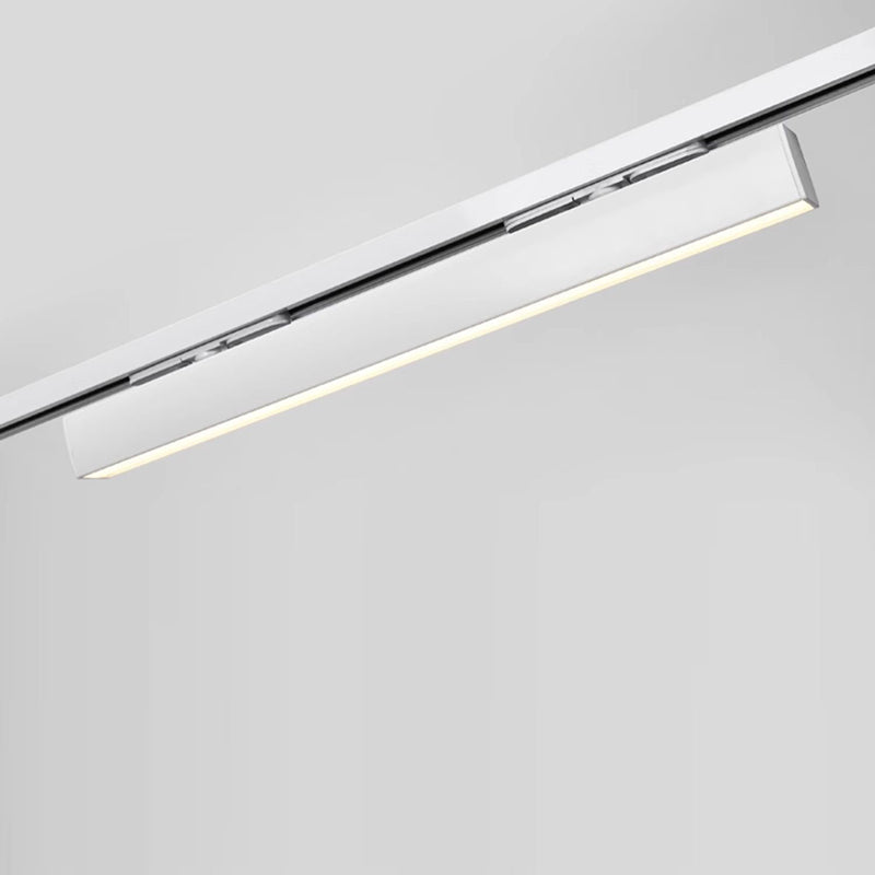 Adjustable Aluminum LED Track Light - Minimalist Linear Semi-Flush Mount Ceiling Light For Home Office