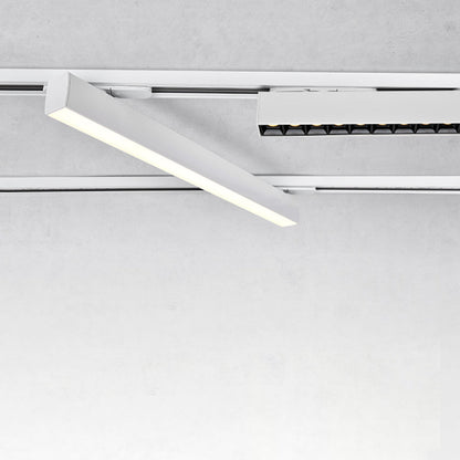 Adjustable Aluminum LED Track Light - Minimalist Linear Semi-Flush Mount Ceiling Light For Home Office